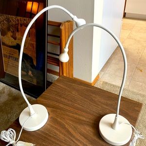 IKEA JANSJÖ Gooseneck White LED Desk Lamp DISCONTINUED Snake Light